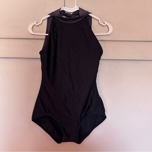 Ballet Beautiful Black and Charcoal Leotard Size M